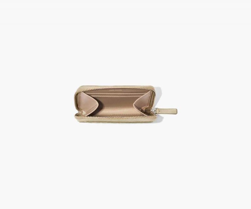 Khaki Women's Marc Jacobs Monogram Leather Zip Around Wallets | USA000452