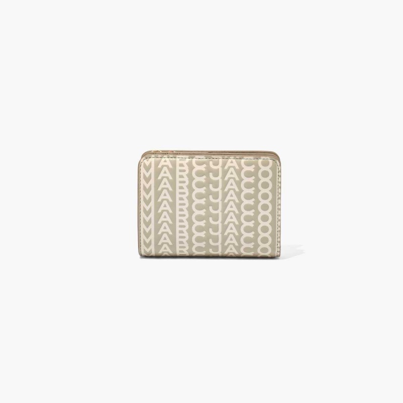 Khaki Women\'s Marc Jacobs Monogram Mini Compact Wallets | USA000443