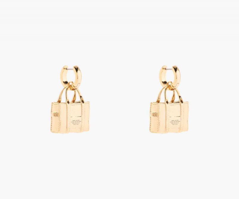 Light Antique Gold Women's Marc Jacobs Tote Bag Earrings | USA000722