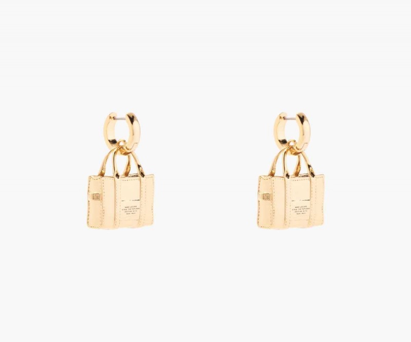 Light Antique Gold Women's Marc Jacobs Tote Bag Earrings | USA000722