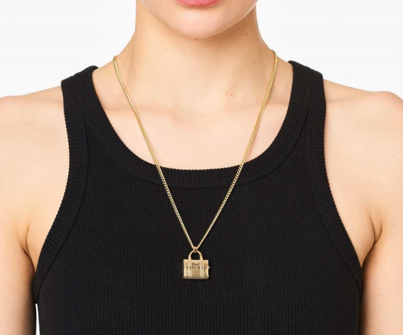 Light Antique Gold Women's Marc Jacobs Tote Bag Necklaces | USA000749