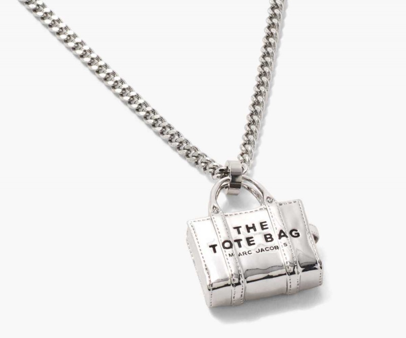 Light Antique Silver Women's Marc Jacobs Tote Bag Necklaces | USA000748