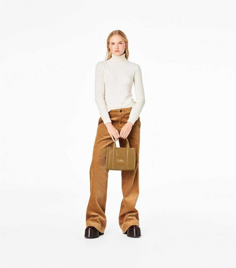 Light Brown Women's Marc Jacobs The Shiny Crinkle Mini Tote Bags | USA000012