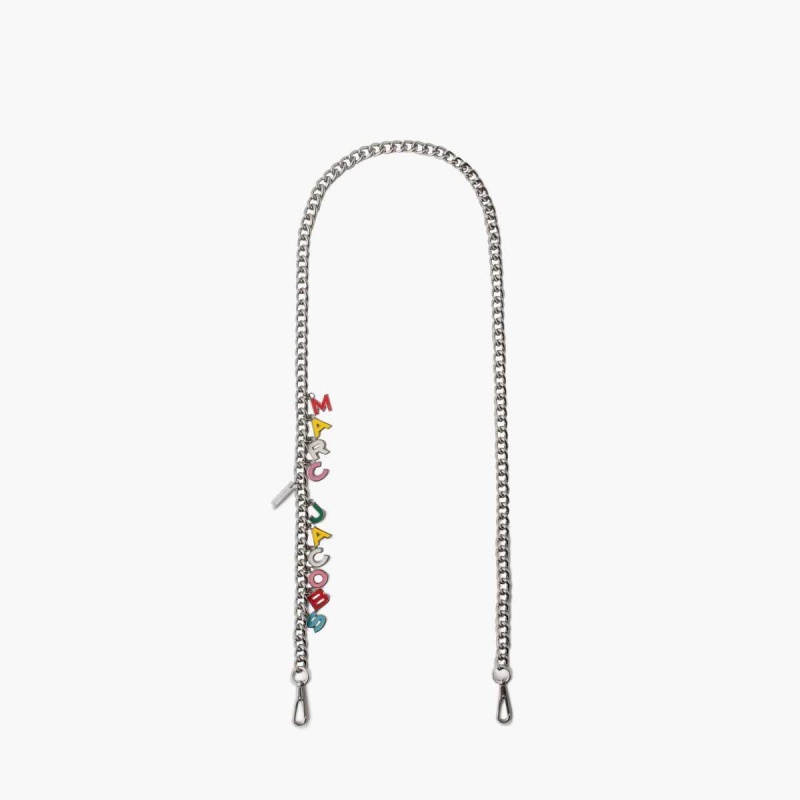 Multi / Nickel Women\'s Marc Jacobs Charm Chain Crossbody Strap | USA000512