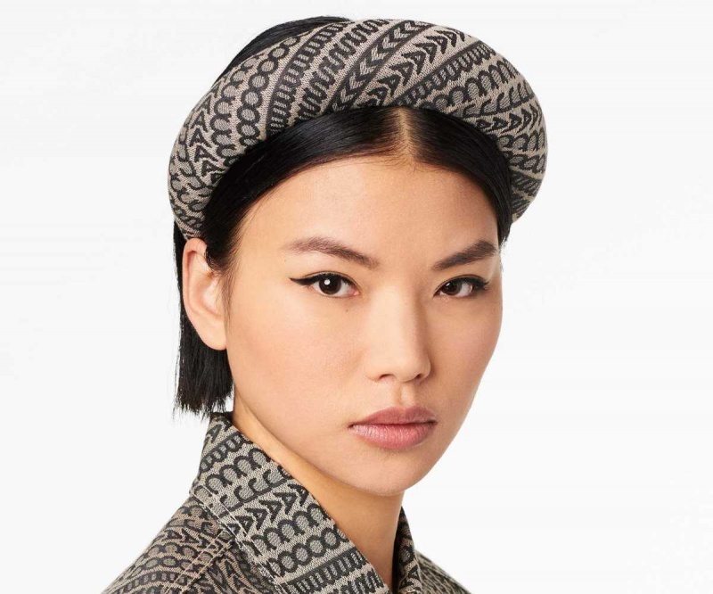 Natural Jacquard Women's Marc Jacobs Monogram Headband Outlet | USA000465