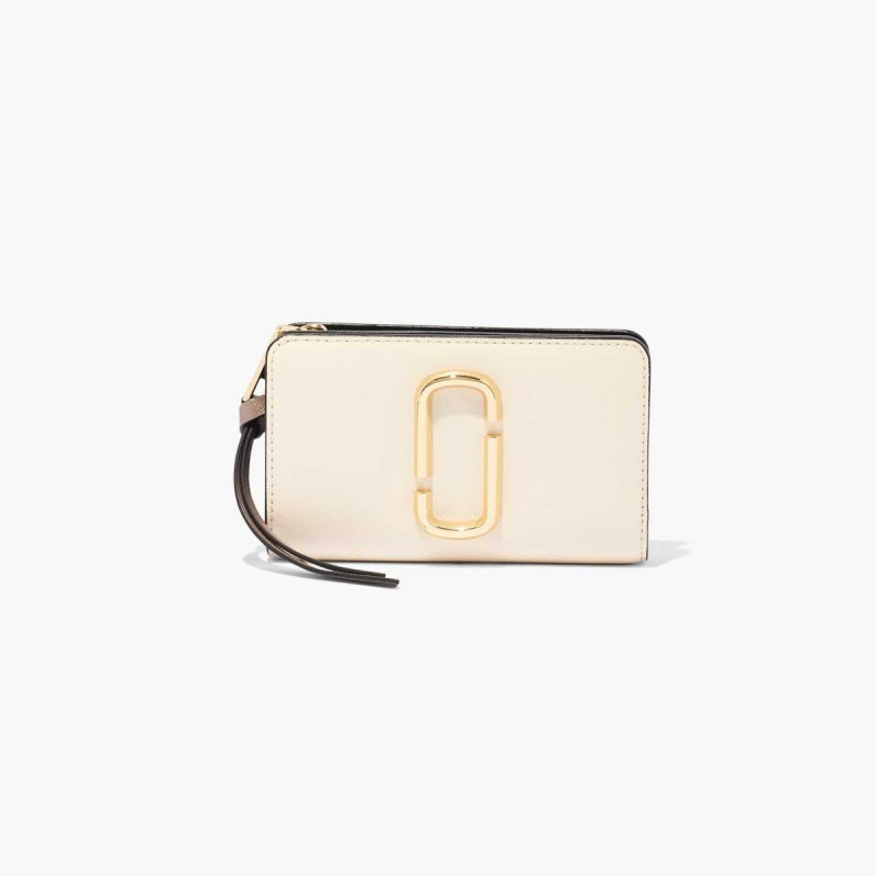 New Cloud White Multi Women\'s Marc Jacobs Snapshot Compact Wallets | USA000389
