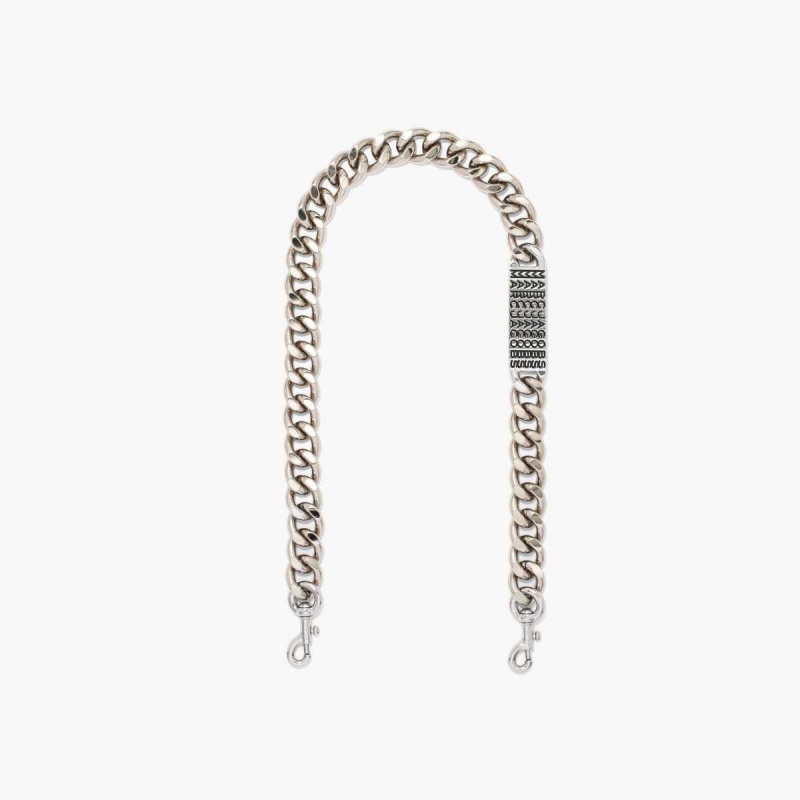 Nickel Women\'s Marc Jacobs Barcode Chain Shoulder Strap | USA000544
