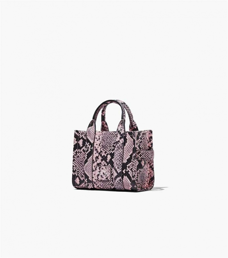 Purple Multicolor Women's Marc Jacobs The Snake-Embossed Micro Tote Bags | USA000010