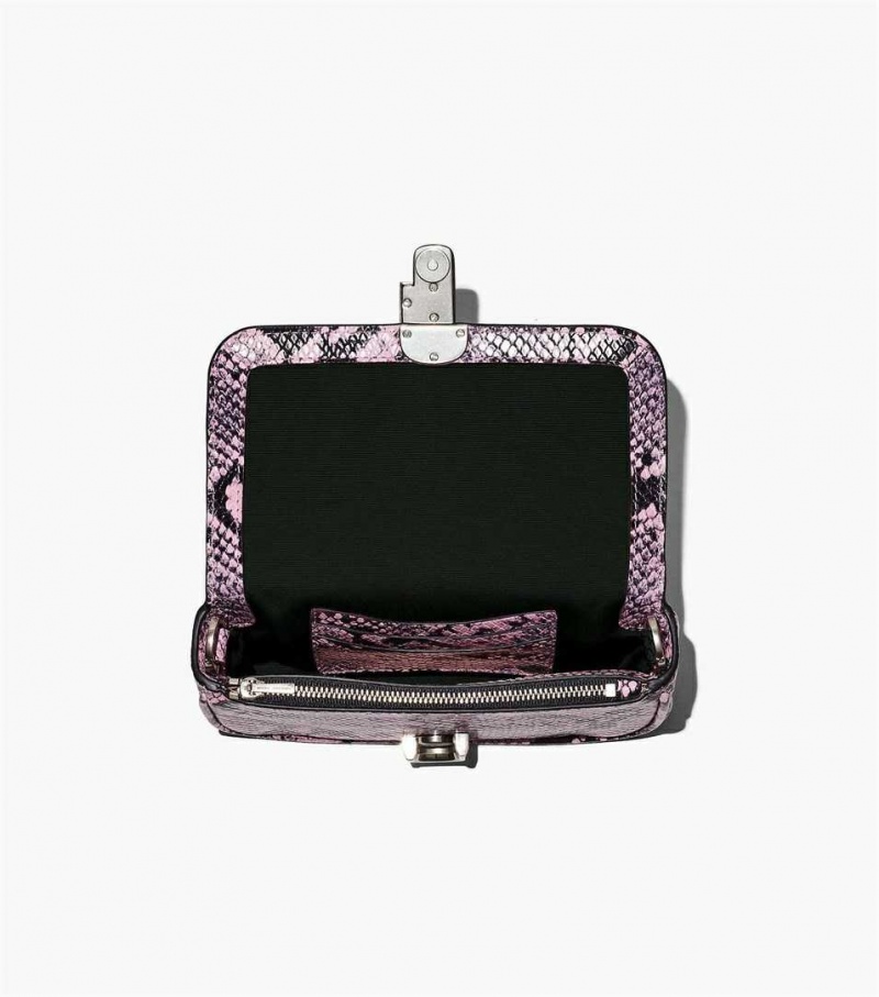 Purple Multicolor Women's Marc Jacobs The Snake-Embossed J Marc Mini Shoulder Bags | USA000215