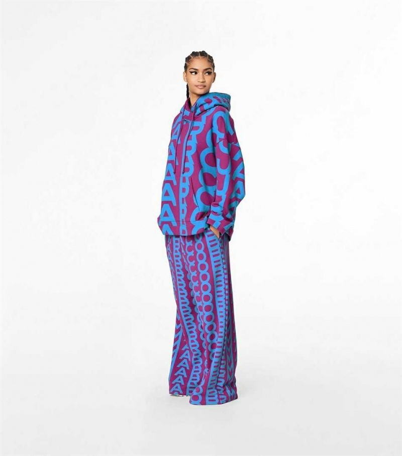 Purple / Blue Women's Marc Jacobs The Monogram Oversized Hoodie | USA000585