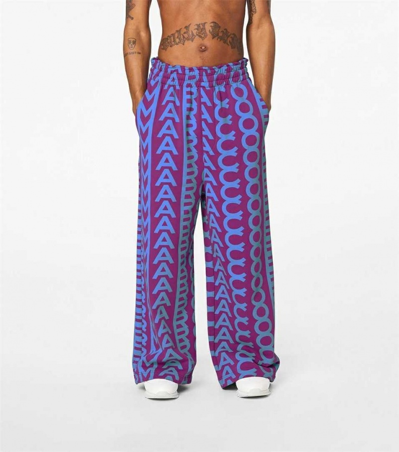 Purple / Blue Women's Marc Jacobs The Monogram Oversized Pants | USA000618