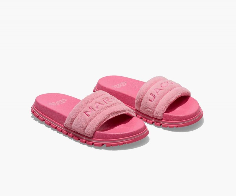 Quartz Pink Women's Marc Jacobs Terry Slides | USA000814
