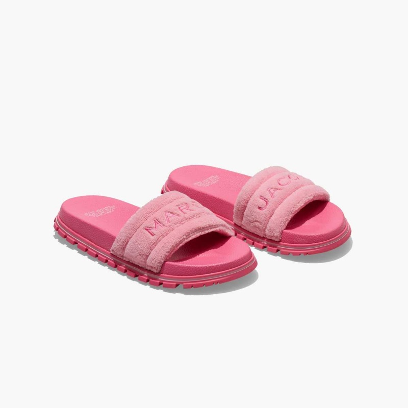 Quartz Pink Women\'s Marc Jacobs Terry Slides | USA000814