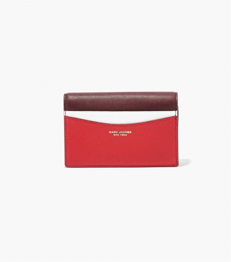 Red Multicolor Women\'s Marc Jacobs The Slim 84 Colorblock Bifold Wallets | USA000360