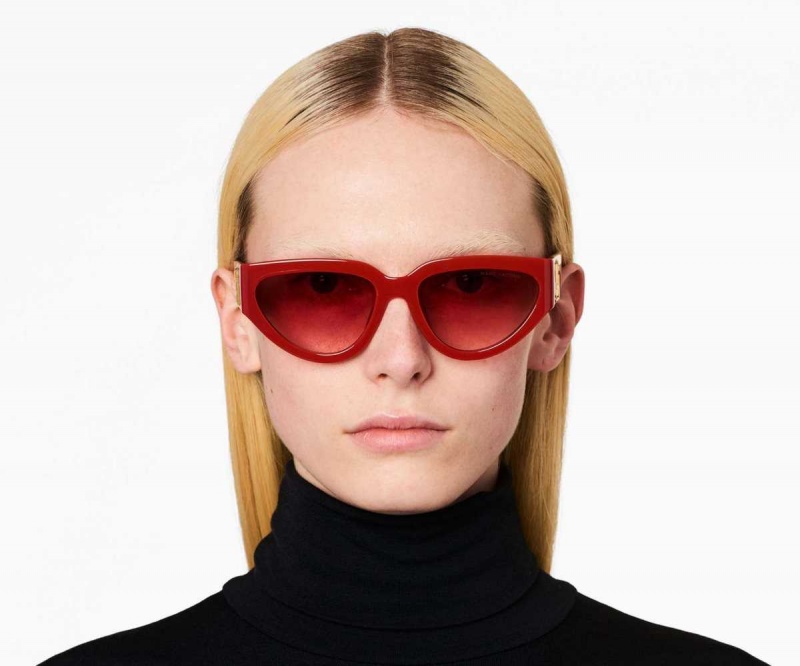 Red Women's Marc Jacobs J Marc Cat Eye Sunglasses | USA000557