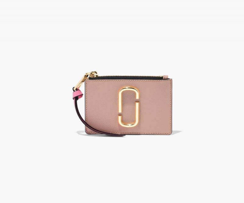 Rose Multi Women's Marc Jacobs Snapshot Top Zip Multi Wallets | USA000456