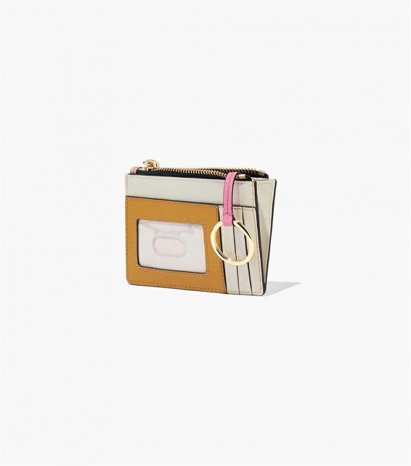 Rose Multicolor Women's Marc Jacobs The Snapshot Top Zip Multi Wallets | USA000316