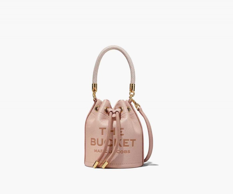 Rose Women's Marc Jacobs Leather Micro Bucket Bags | USA000170