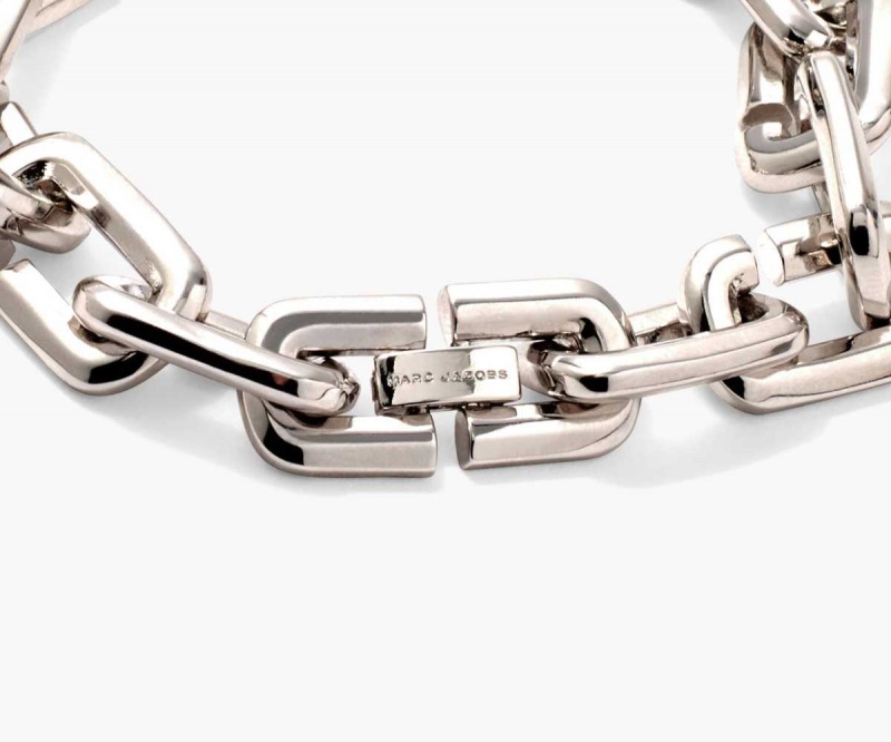 Silver Women's Marc Jacobs J Marc Chain Link Bracelets | USA000717
