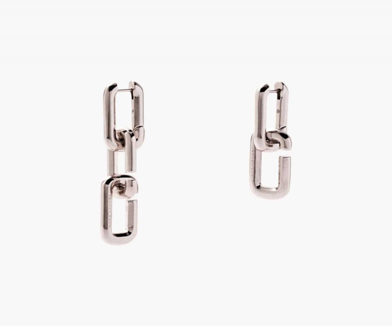 Silver Women's Marc Jacobs J Marc Chain Link Earrings | USA000731