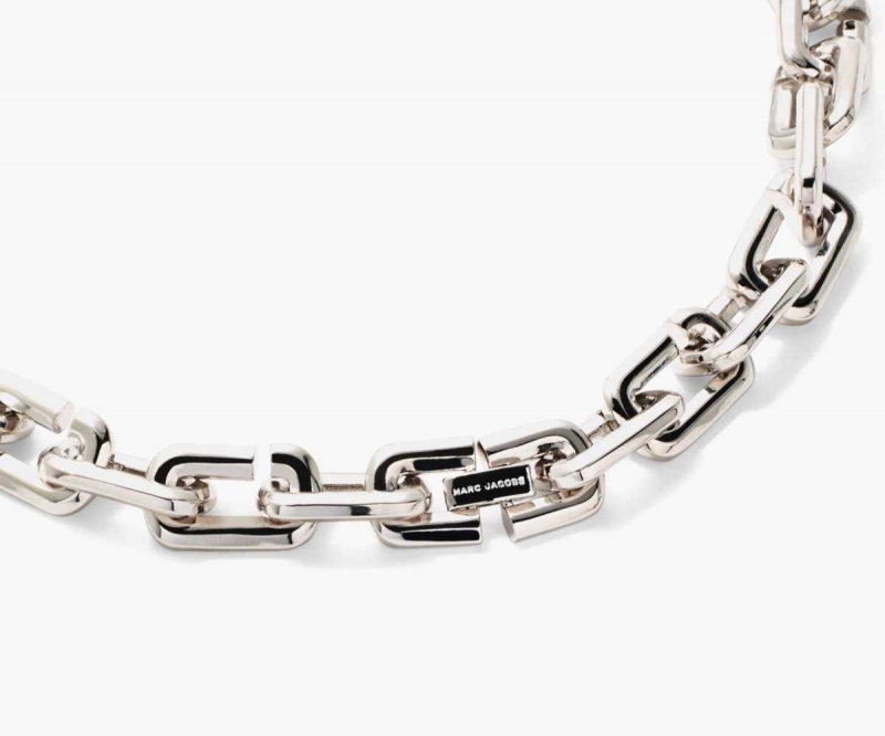 Silver Women's Marc Jacobs J Marc Chain Link Necklaces | USA000750