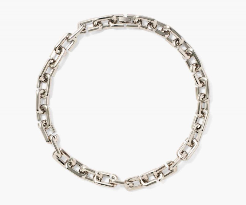 Silver Women's Marc Jacobs J Marc Chain Link Necklaces | USA000750