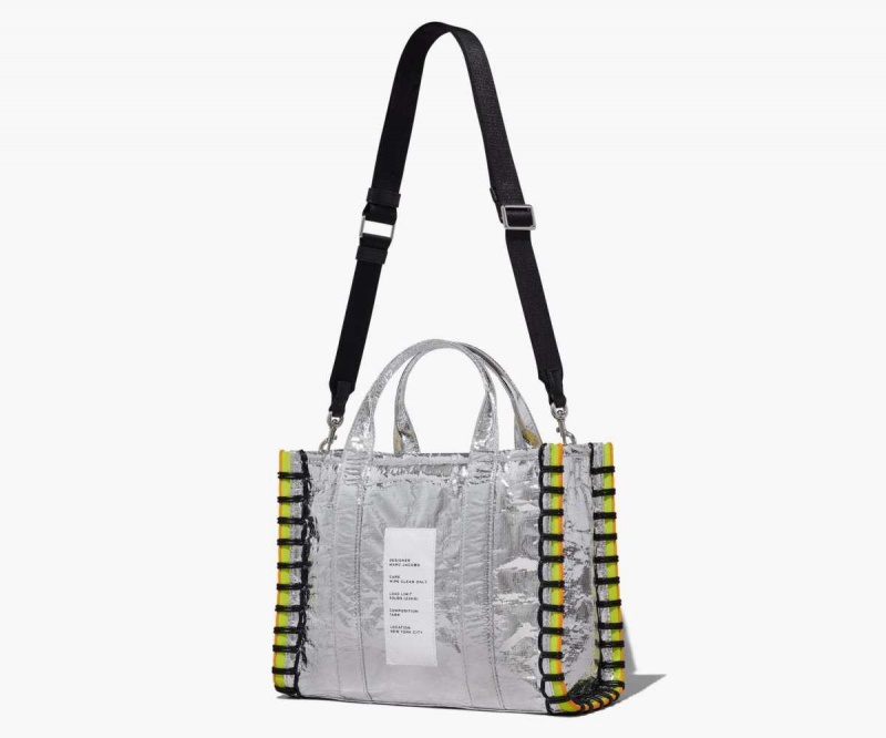 Silver Women's Marc Jacobs Tarp Medium Tote Bags | USA000066