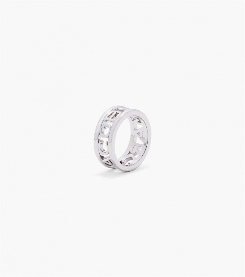 Silver Women's Marc Jacobs The Monogram Rings | USA000493