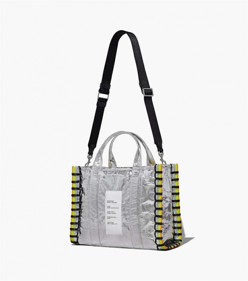 Silver Women's Marc Jacobs The Tarp Medium Tote Bags | USA000006