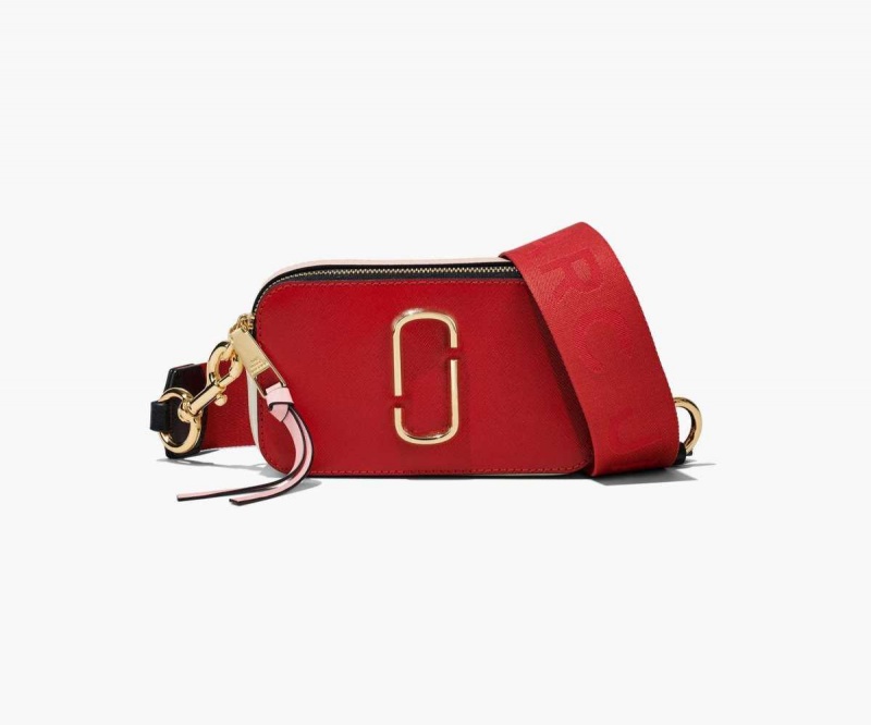 True Red Multi Women's Marc Jacobs Colorblock Snapshot Bags | USA000298