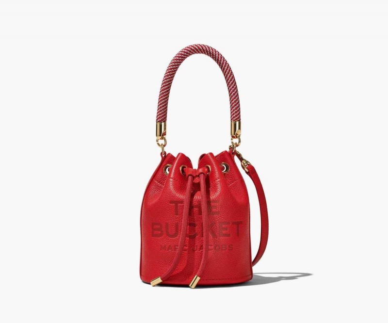 True Red Women's Marc Jacobs Leather Bucket Bags | USA000166