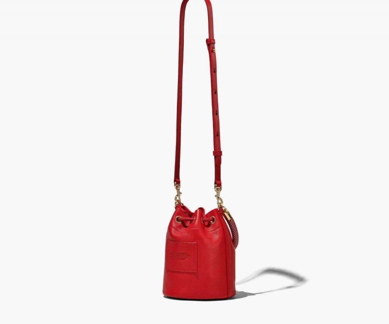 True Red Women's Marc Jacobs Leather Bucket Bags | USA000166