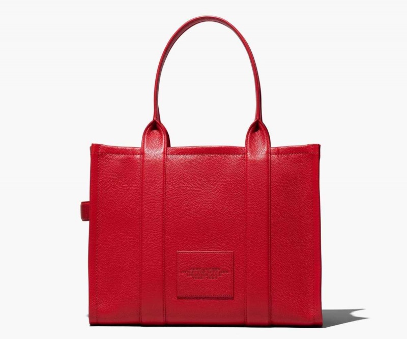 True Red Women's Marc Jacobs Leather Large Tote Bags | USA000130