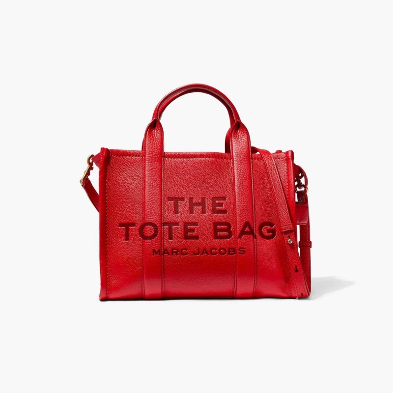 True Red Women\'s Marc Jacobs Leather Medium Tote Bags | USA000133