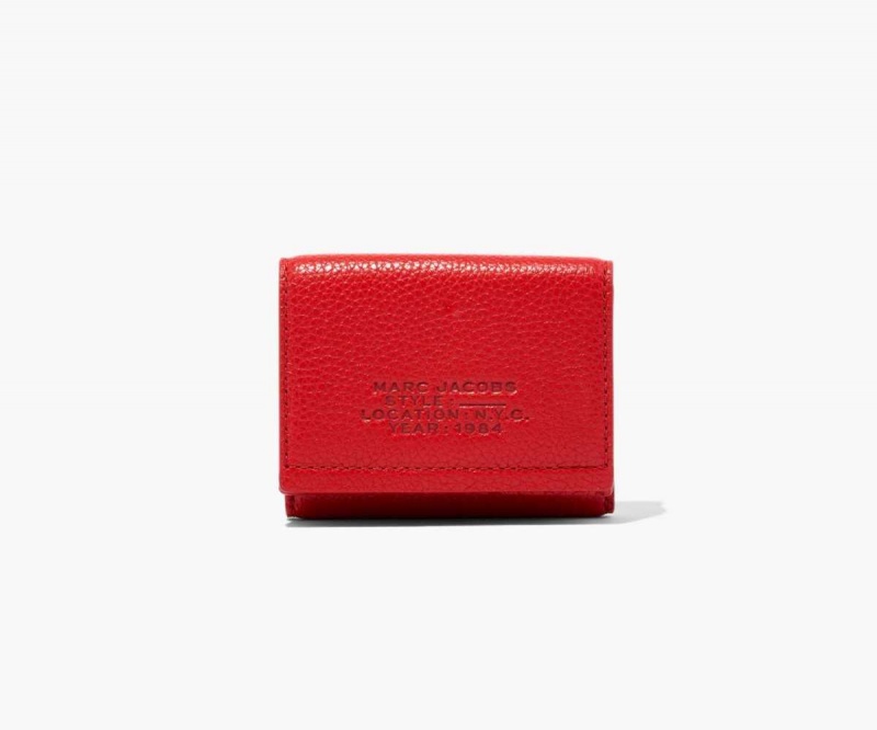 True Red Women's Marc Jacobs Leather Medium Trifold Wallets | USA000409