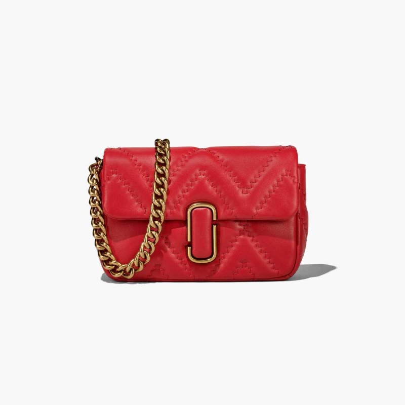 True Red Women\'s Marc Jacobs Quilted Leather J Marc Shoulder Bags | USA000263