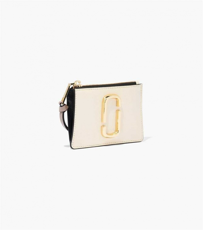 White Multicolor Women's Marc Jacobs The Snapshot Top Zip Multi Wallets | USA000315