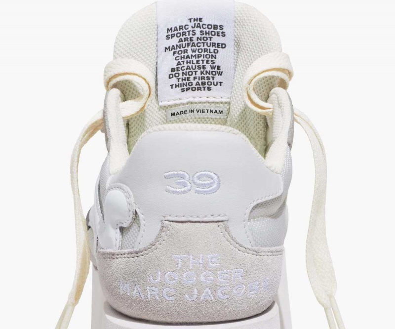 White Women's Marc Jacobs Platform Jogger Sneakers | USA000771