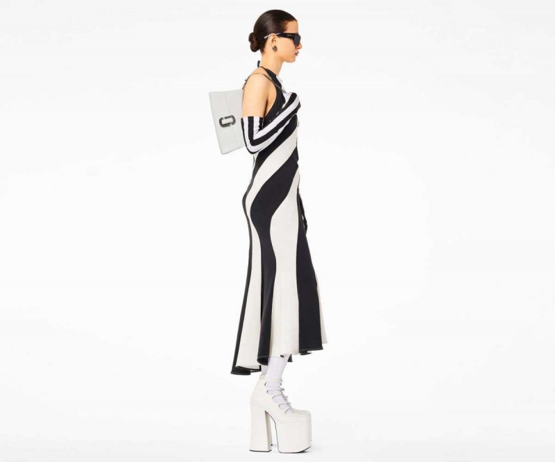 White Women's Marc Jacobs St. Marc Convertible Clutch Shoulder Bags | USA000240