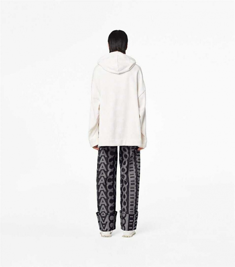 White Women's Marc Jacobs The Monogram Oversized Hoodie | USA000584