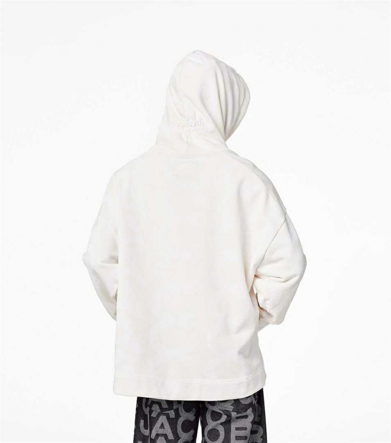 White Women's Marc Jacobs The Monogram Oversized Hoodie | USA000584