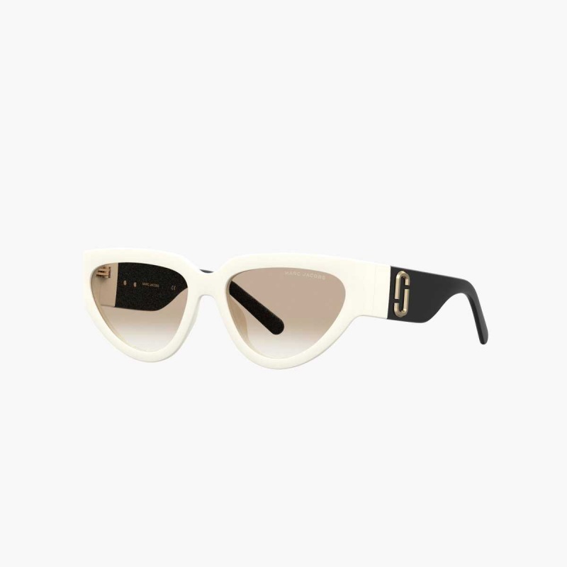 White / Black Women\'s Marc Jacobs J Marc Cat Eye Sunglasses | USA000566