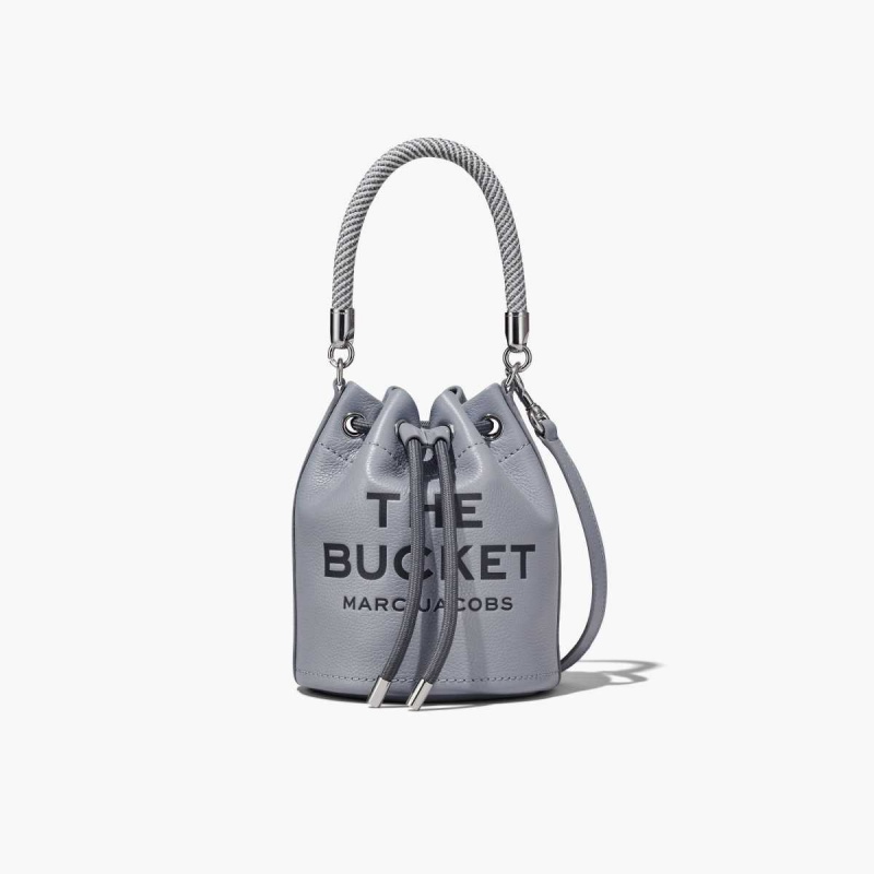 Wolf Grey Women\'s Marc Jacobs Leather Bucket Bags | USA000159