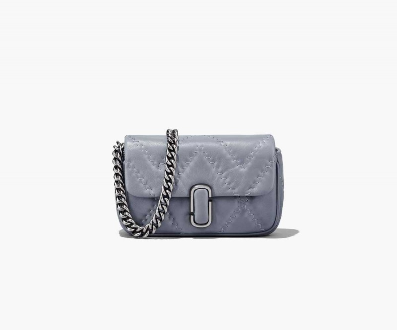 Wolf Grey Women's Marc Jacobs Quilted Leather J Marc Mini Bags | USA000179