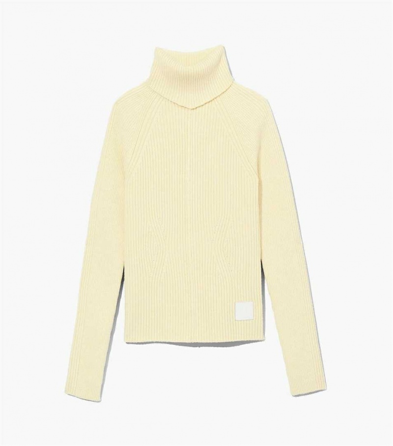 Yellow Women\'s Marc Jacobs The Ribbed Turtleneck Sweaters | USA000652